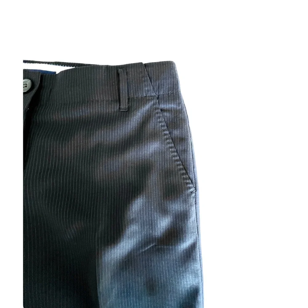 J Crew Pin Stripe Lined Straight Leg BlueTrousers Size 2